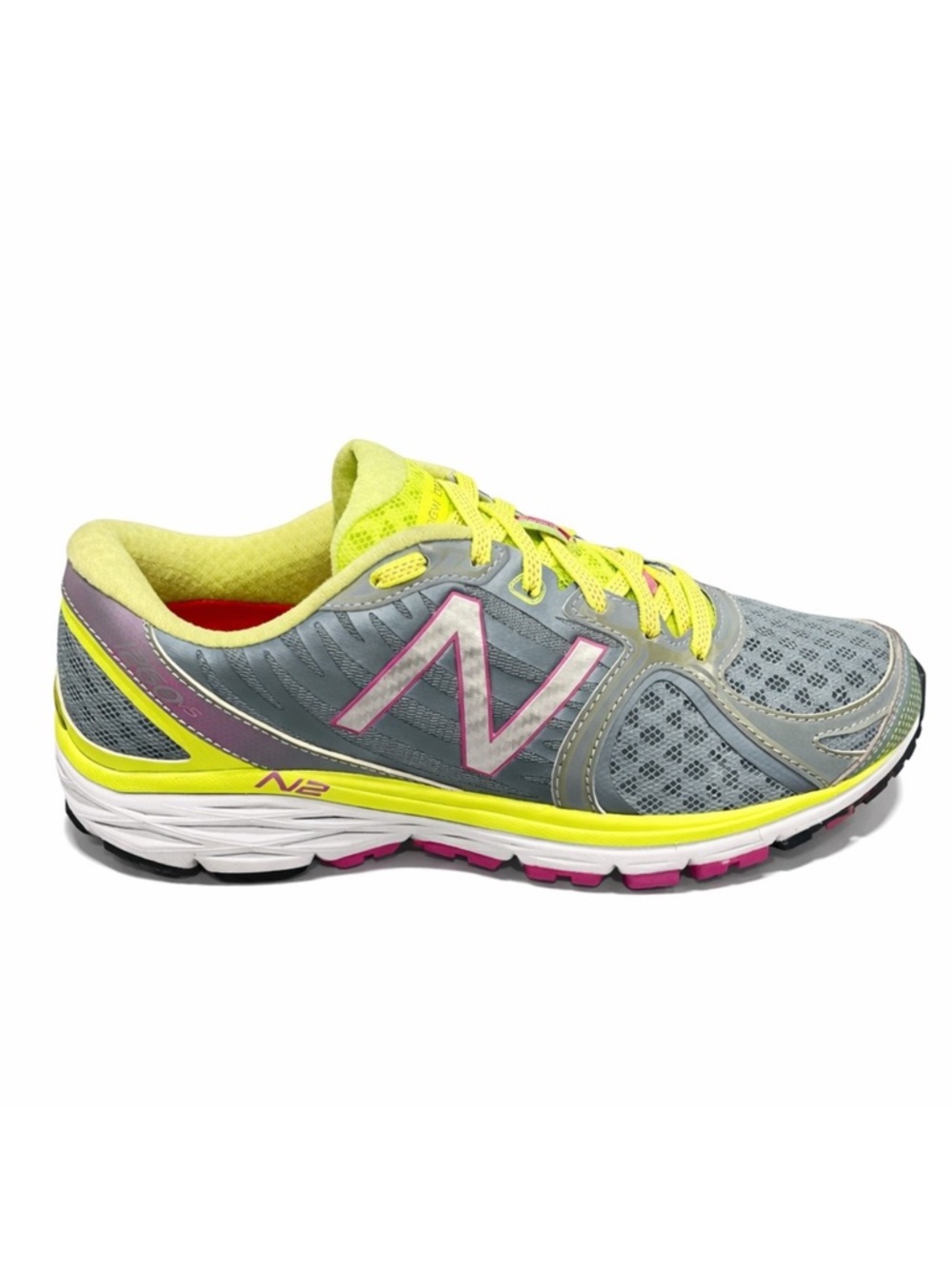 New Balance 1260 V5 Women's Gray and Neon Yellow Running Shoes Size 9